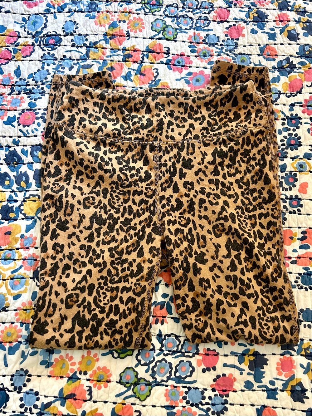 J Crew Weekend Cotton Leggings Leopard Print  - Tan & Black - Sz S